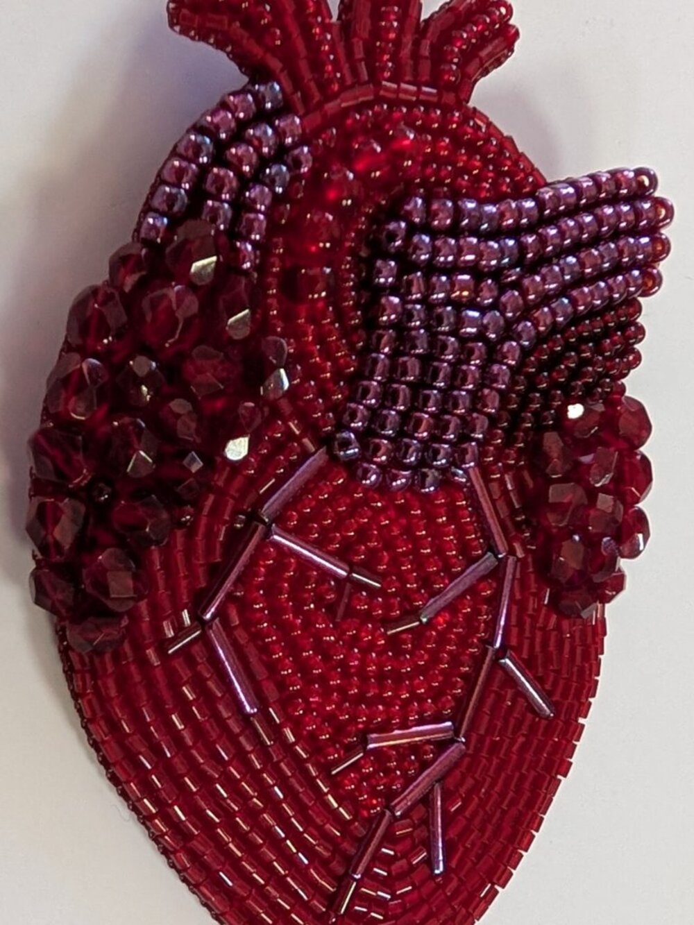 Hand Beaded Anatomical Heart